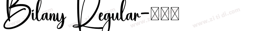 Bilany Regular字体转换